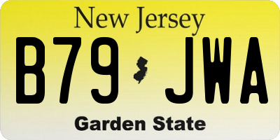 NJ license plate B79JWA