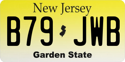 NJ license plate B79JWB
