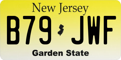 NJ license plate B79JWF