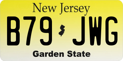 NJ license plate B79JWG