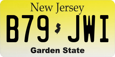 NJ license plate B79JWI