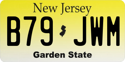 NJ license plate B79JWM