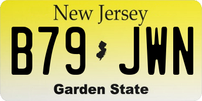 NJ license plate B79JWN