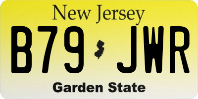NJ license plate B79JWR