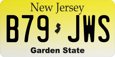 NJ license plate B79JWS
