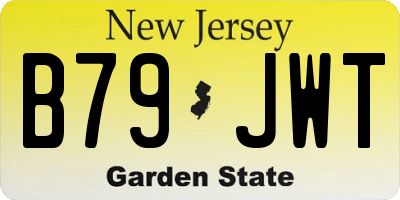 NJ license plate B79JWT