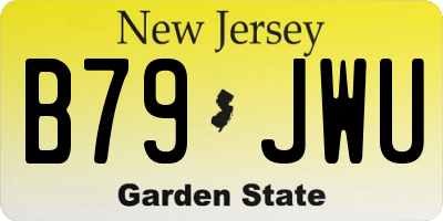 NJ license plate B79JWU