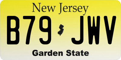 NJ license plate B79JWV