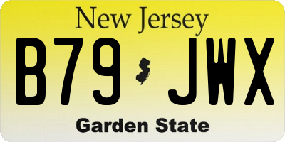 NJ license plate B79JWX