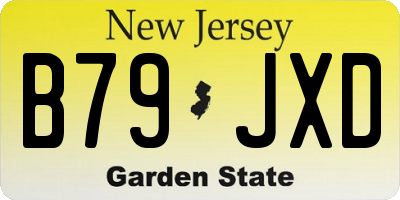 NJ license plate B79JXD
