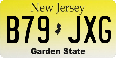 NJ license plate B79JXG