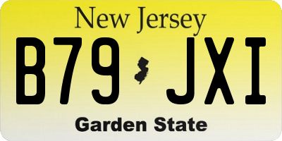 NJ license plate B79JXI