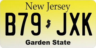 NJ license plate B79JXK