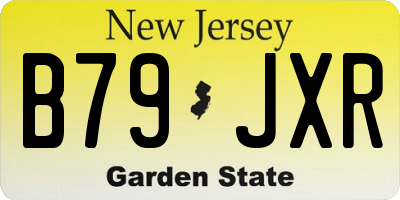 NJ license plate B79JXR