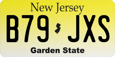 NJ license plate B79JXS