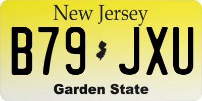 NJ license plate B79JXU