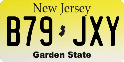 NJ license plate B79JXY