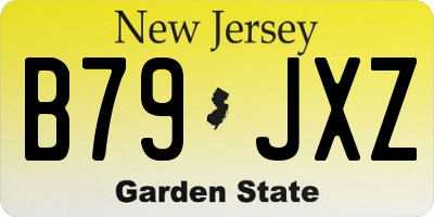 NJ license plate B79JXZ