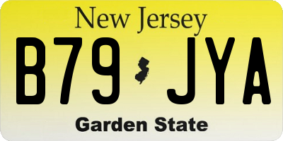 NJ license plate B79JYA