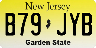 NJ license plate B79JYB