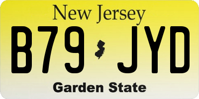NJ license plate B79JYD