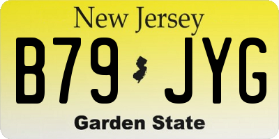 NJ license plate B79JYG