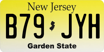 NJ license plate B79JYH