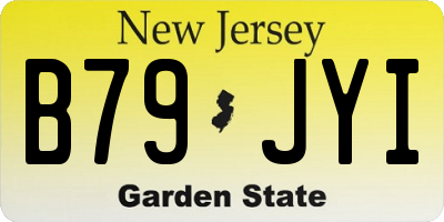 NJ license plate B79JYI