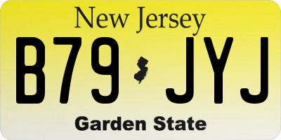 NJ license plate B79JYJ