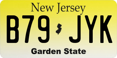 NJ license plate B79JYK