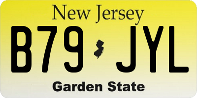 NJ license plate B79JYL