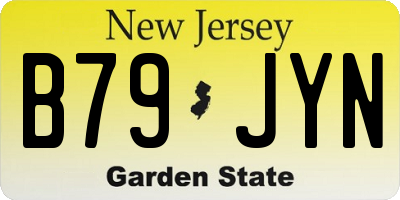 NJ license plate B79JYN