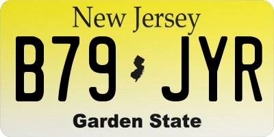 NJ license plate B79JYR