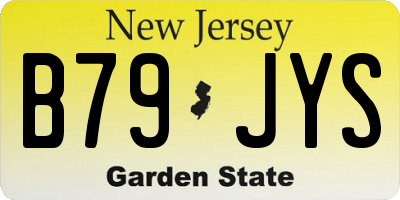 NJ license plate B79JYS