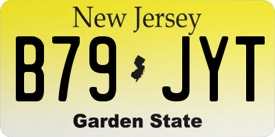 NJ license plate B79JYT