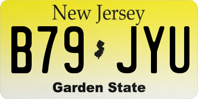 NJ license plate B79JYU