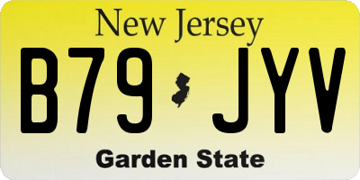 NJ license plate B79JYV