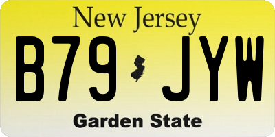NJ license plate B79JYW