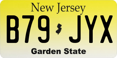NJ license plate B79JYX