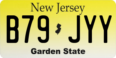 NJ license plate B79JYY