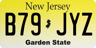 NJ license plate B79JYZ