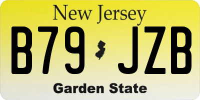 NJ license plate B79JZB