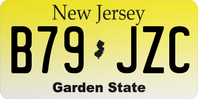 NJ license plate B79JZC