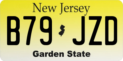 NJ license plate B79JZD