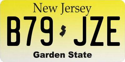 NJ license plate B79JZE