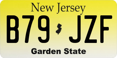 NJ license plate B79JZF