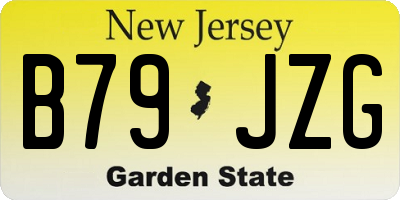 NJ license plate B79JZG