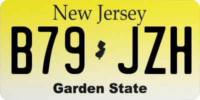 NJ license plate B79JZH