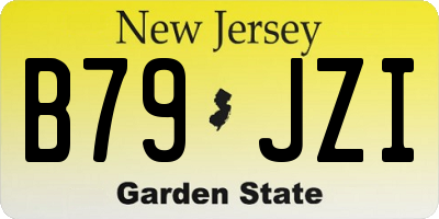 NJ license plate B79JZI