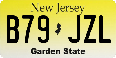 NJ license plate B79JZL